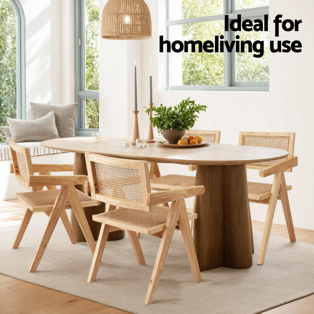 Asher Rattan Dining Chair - Natural (Set of 2)