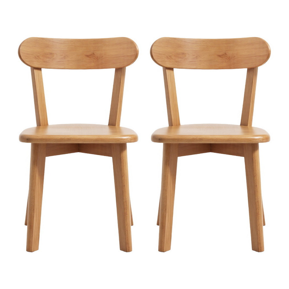 Elena Wooden Dining Chair - Natural (Set of 2)