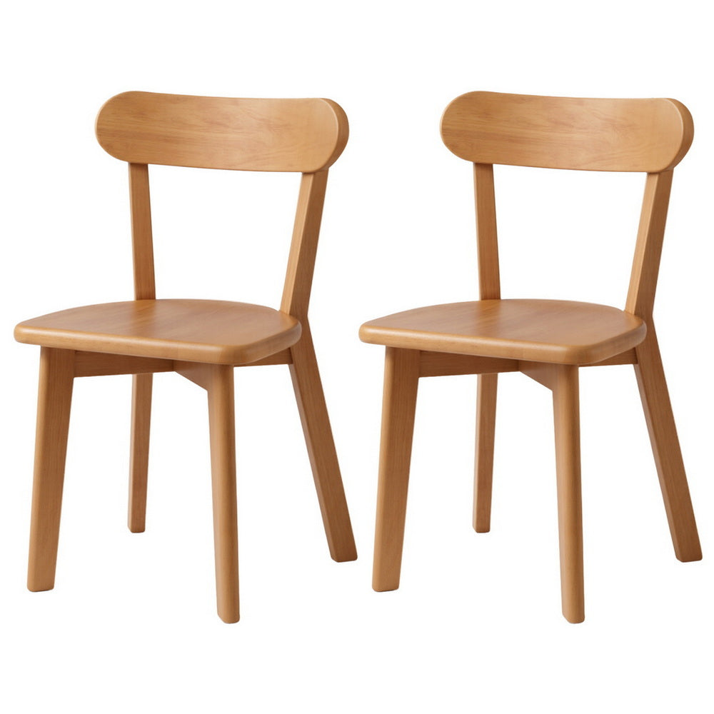 Elena Wooden Dining Chair - Natural (Set of 2)