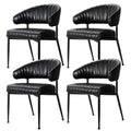 Vivienne PU Leather Dining Chair - Black (Set of 4)
