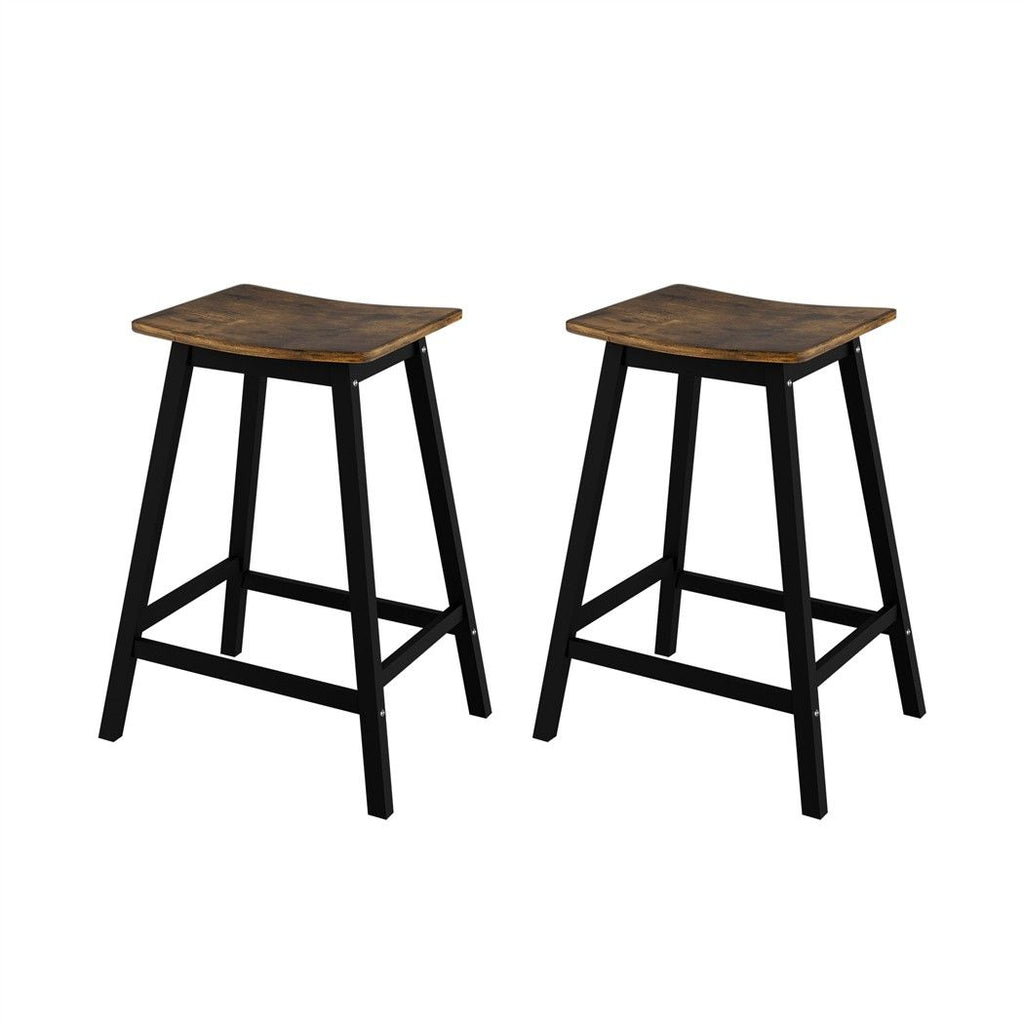 Patrick Wooden Counter Stool - Brown (Set of 2)