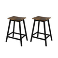 Patrick Wooden Counter Stool - Brown (Set of 2)