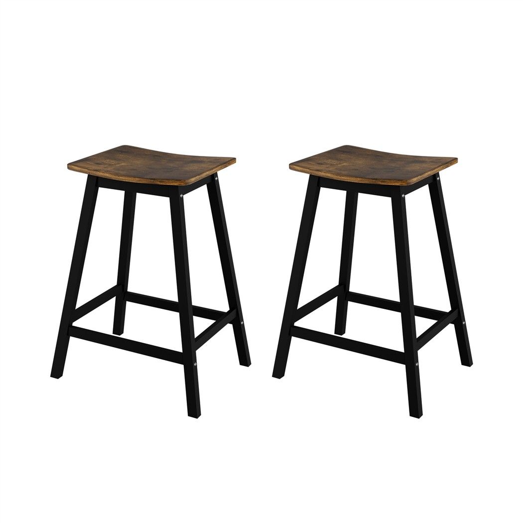 Patrick Wooden Counter Stool - Brown (Set of 2)