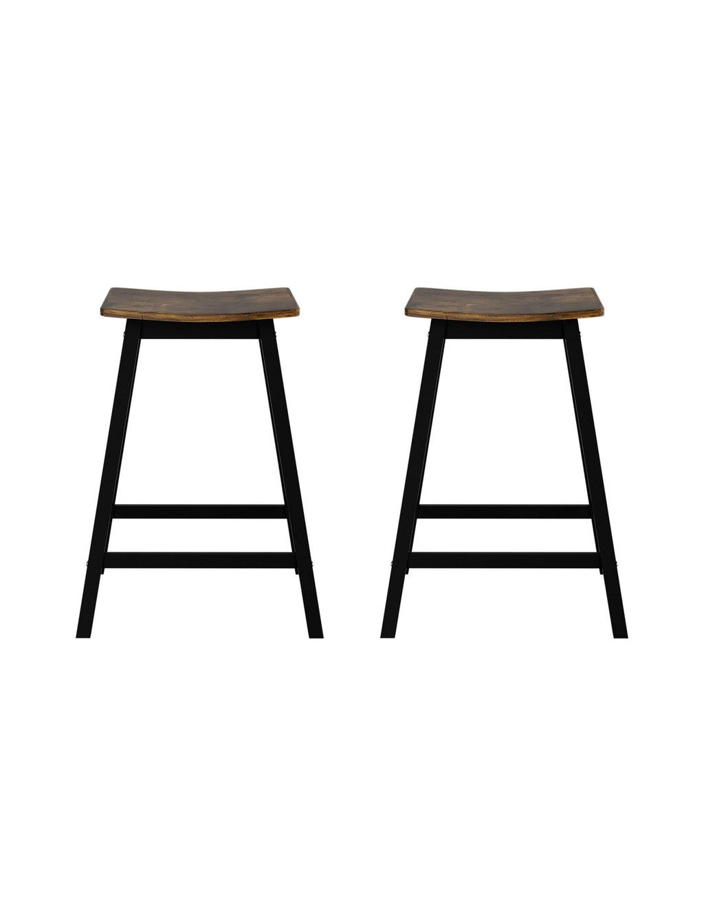 Patrick Wooden Counter Stool - Brown (Set of 2)