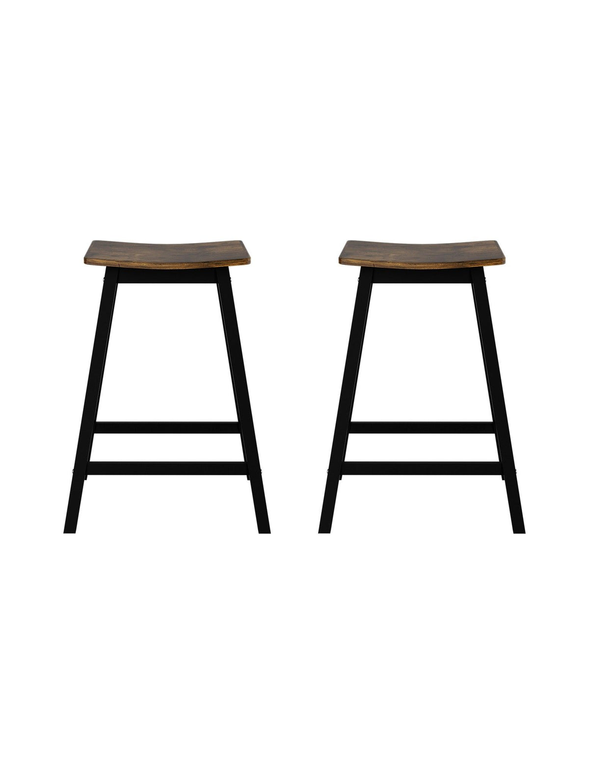 Patrick Wooden Counter Stool - Brown (Set of 2)