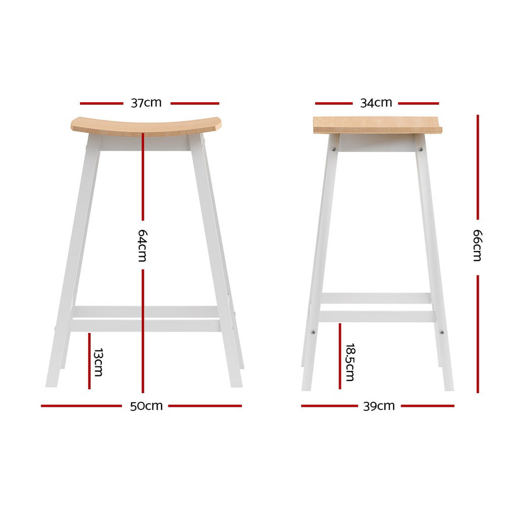 Patrick Wooden Counter Stool - Natural (Set of 2)