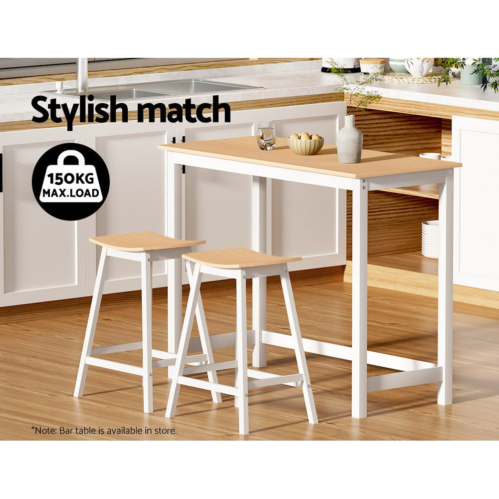 Patrick Wooden Counter Stool - Natural (Set of 2)