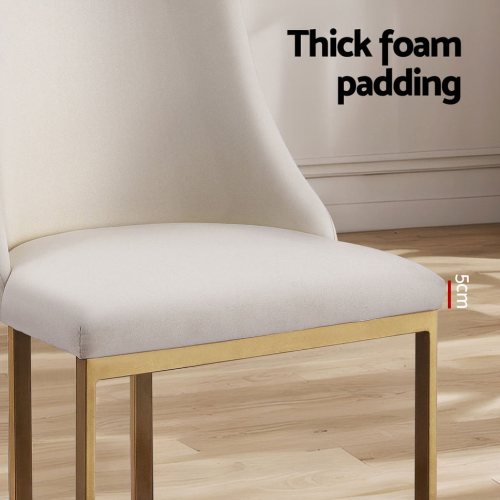 Elise Linen Dining Chair - Beige (Set of 4)