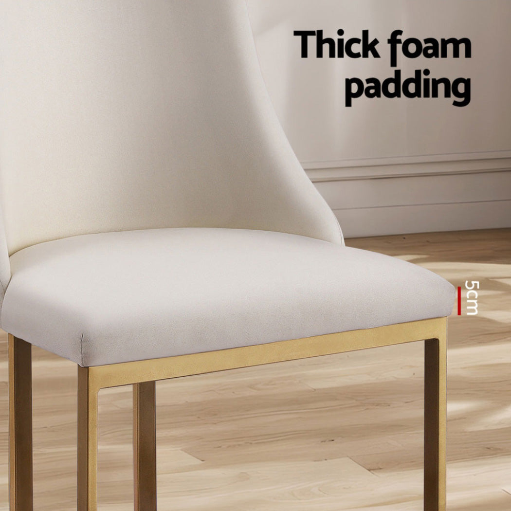 Elise Linen Dining Chair - Beige (Set of 4)