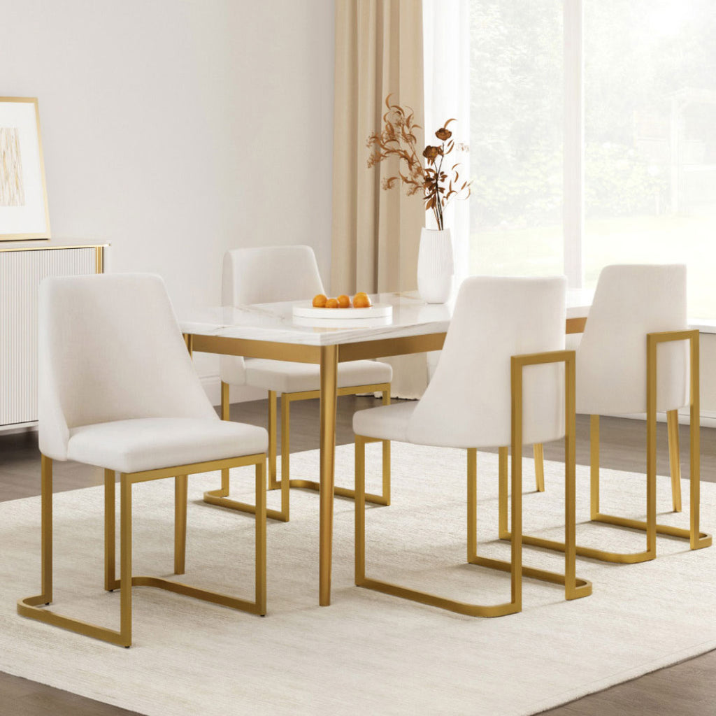 Elise Linen Dining Chair - Beige (Set of 4)