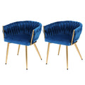 Amelie Velvet Dining Chair - Blue (Set of 2)