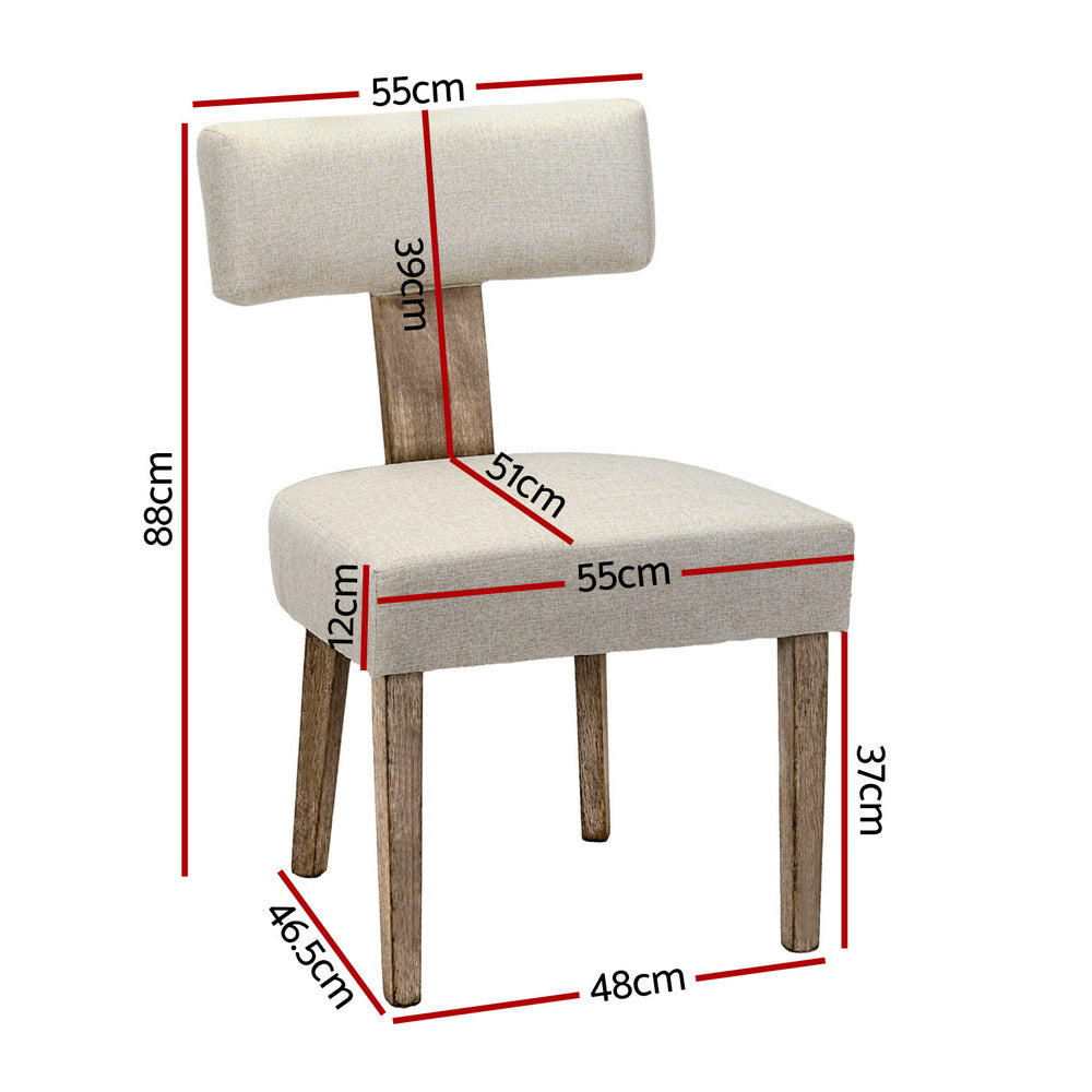 Gabriel Linen Dining Chair - Beige (Set of 2)