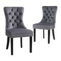 Florence Velvet Dining Chair - Grey (Set of 2)