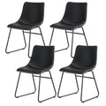 Emmett PU Leather Dining Chair - Black (Set of 4)