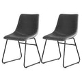 Emmett PU Leather Dining Chair - Grey (Set of 2)