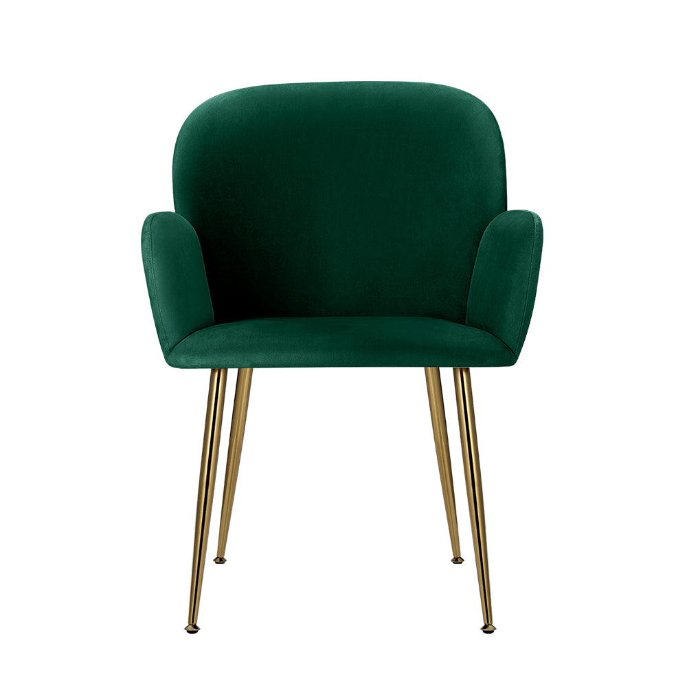 Isabel Velvet Dining Chair - Green (Set of 2)
