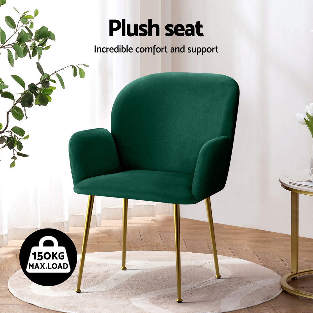 Isabel Velvet Dining Chair - Green (Set of 4)