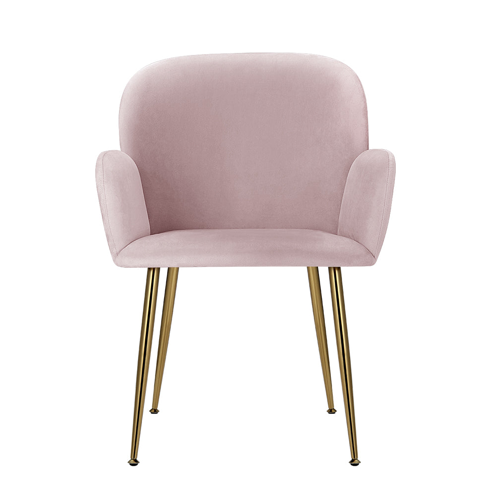Isabel Velvet Dining Chair - Pink (Set of 2)