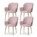 Isabel Velvet Dining Chair - Pink (Set of 4)
