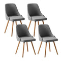 Julian Fabric Dining Chair - Grey (Set of 4)