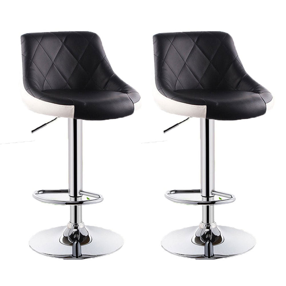 Vincent PU Leather Counter Stool - Black (Set of 2)