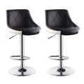 Vincent PU Leather Counter Stool - Black (Set of 2)