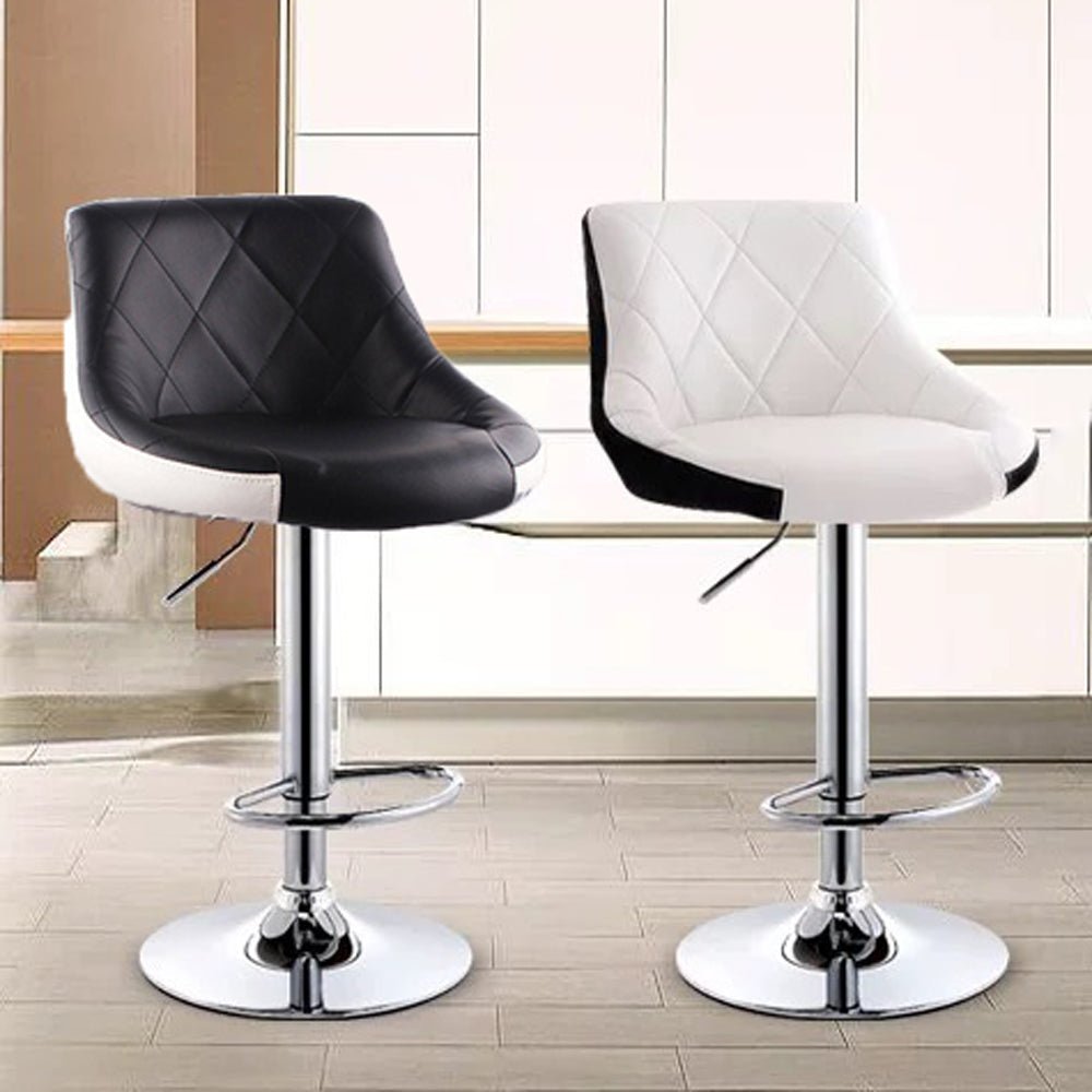 Vincent PU Leather Counter Stool - Black (Set of 2)