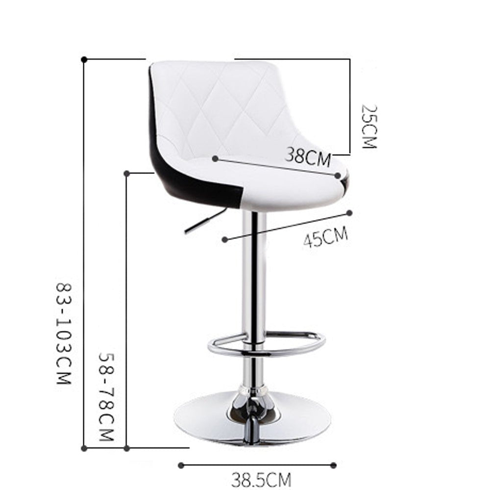 Vincent PU Leather Counter Stool - Black (Set of 2)