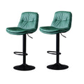Cora PU Leather Counter Stool - Green (Set of 2)