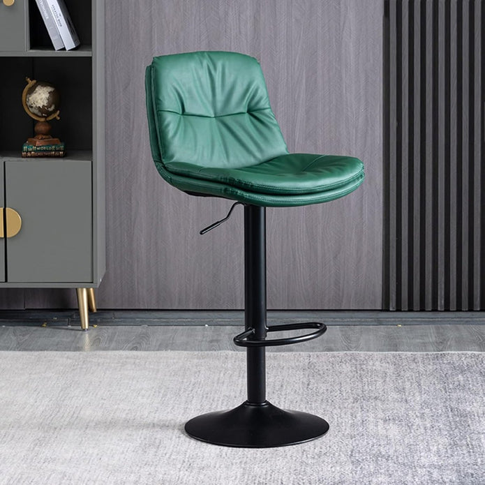 Cora PU Leather Counter Stool - Green (Set of 2)