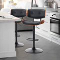 Joseph PU Leather Counter Stool - Black