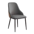 Lucian PU Leather Dining Chair - Dark Grey (Set of 2)