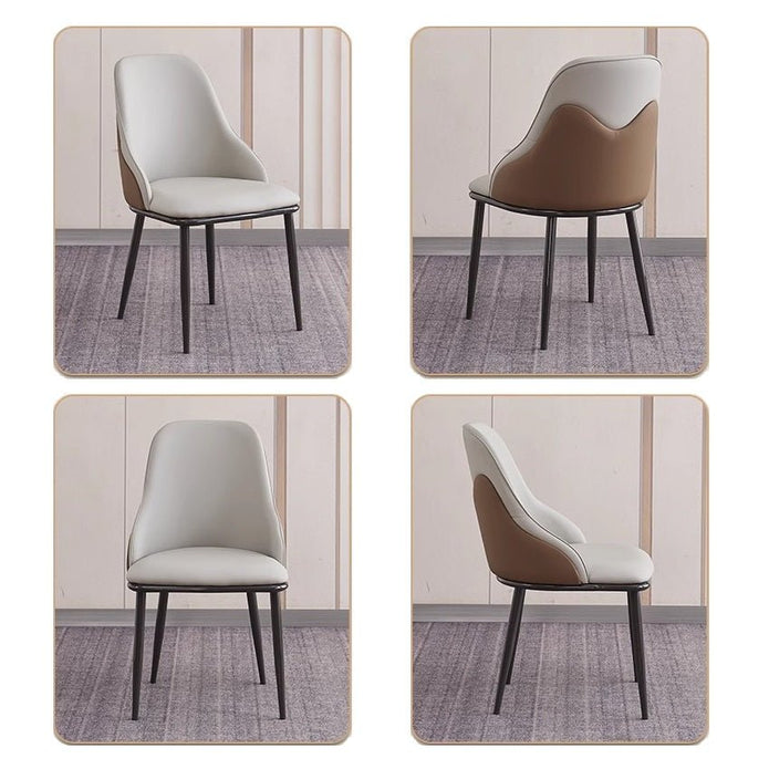 Lucian PU Leather Dining Chair - Dark Grey (Set of 2)