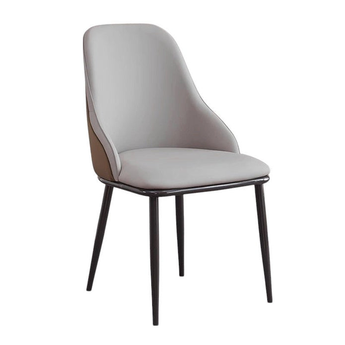 Lucian PU Leather Dining Chair - Light Grey (Set of 2)