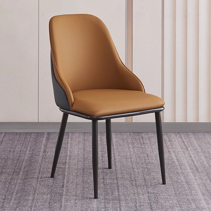 Lucian PU Leather Dining Chair - Orange (Set of 2)