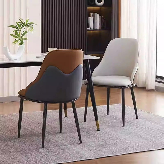 Lucian PU Leather Dining Chair - Orange (Set of 2)