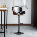August PU Leather Counter Stool - Black