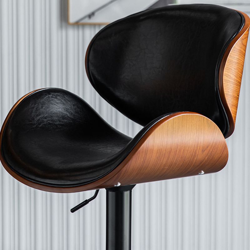 August PU Leather Counter Stool - Black