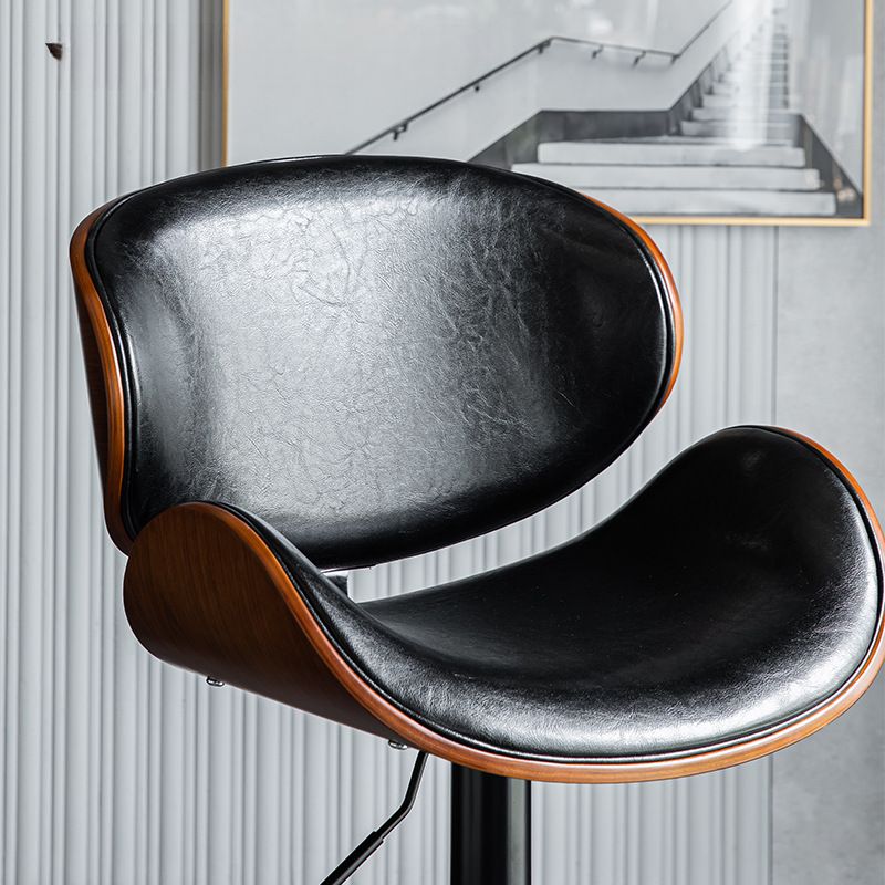 August PU Leather Counter Stool - Black