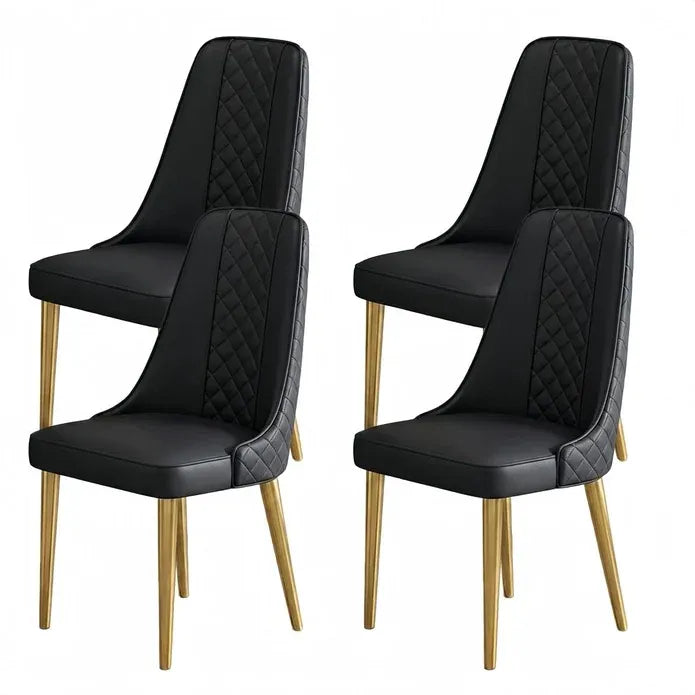 Elodie PU Leather Dining Chair - Black (Set of 2)