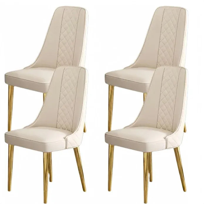 Elodie PU Leather Dining Chair - Ivory (Set of 2)