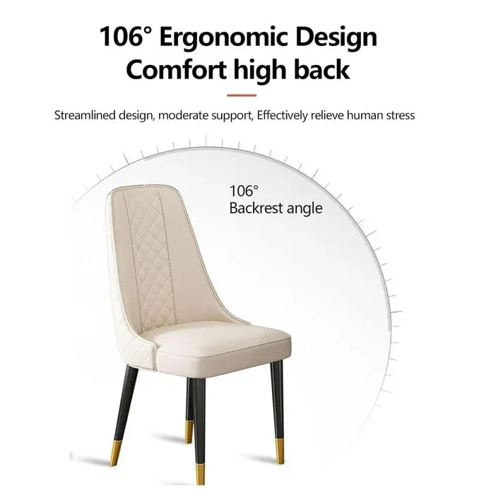 Elodie PU Leather Dining Chair - Ivory (Set of 2)