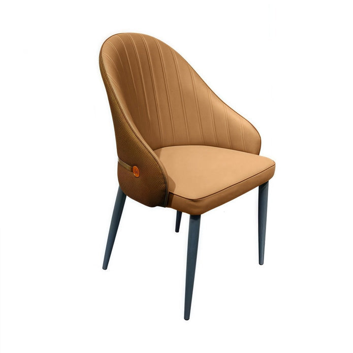 Serena PU Leather Dining Chair - Tan (Set of 2)