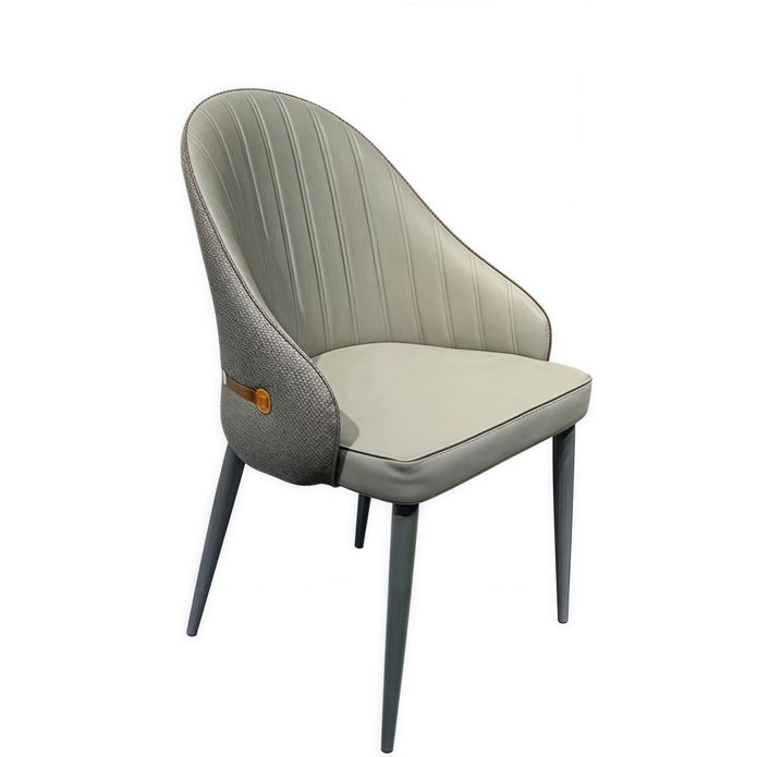 Serena PU Leather Dining Chair - Grey (Set of 2)