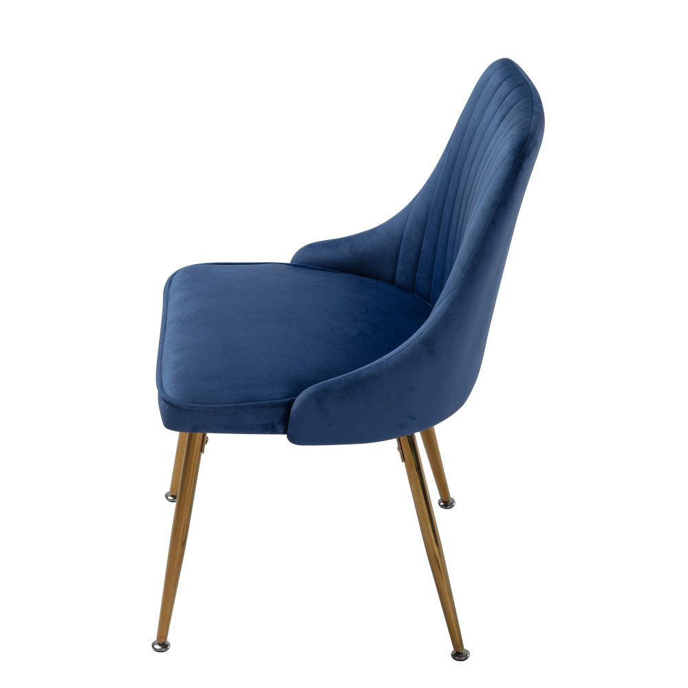 Viola Velvet Dining Chair - Blue (Set of 2)