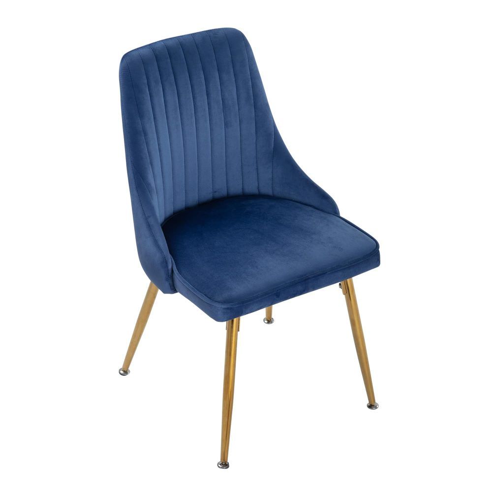 Viola Velvet Dining Chair - Blue (Set of 2)