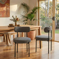 Elsa Boucle Dining Chair - Slate Grey (Set of 2)