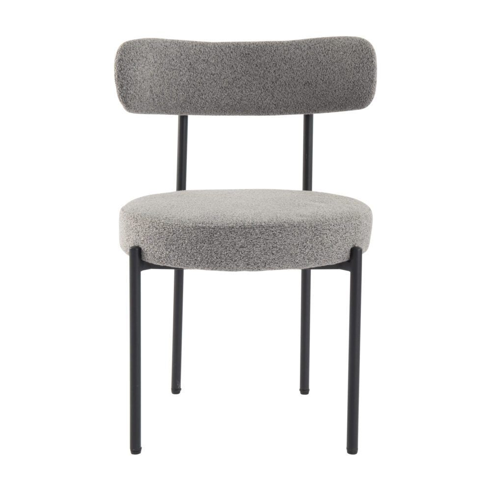 Elsa Boucle Dining Chair - Slate Grey (Set of 2)