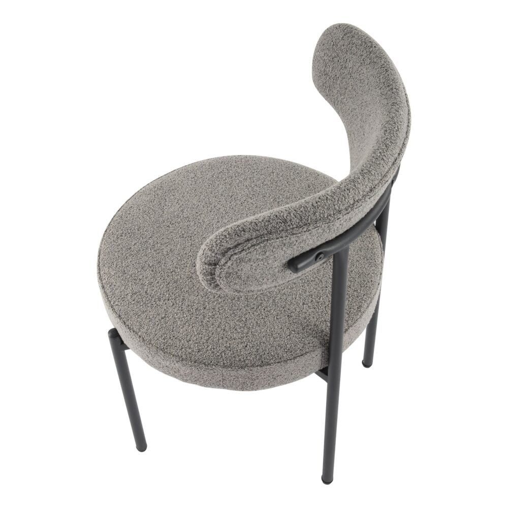 Elsa Boucle Dining Chair - Slate Grey (Set of 2)