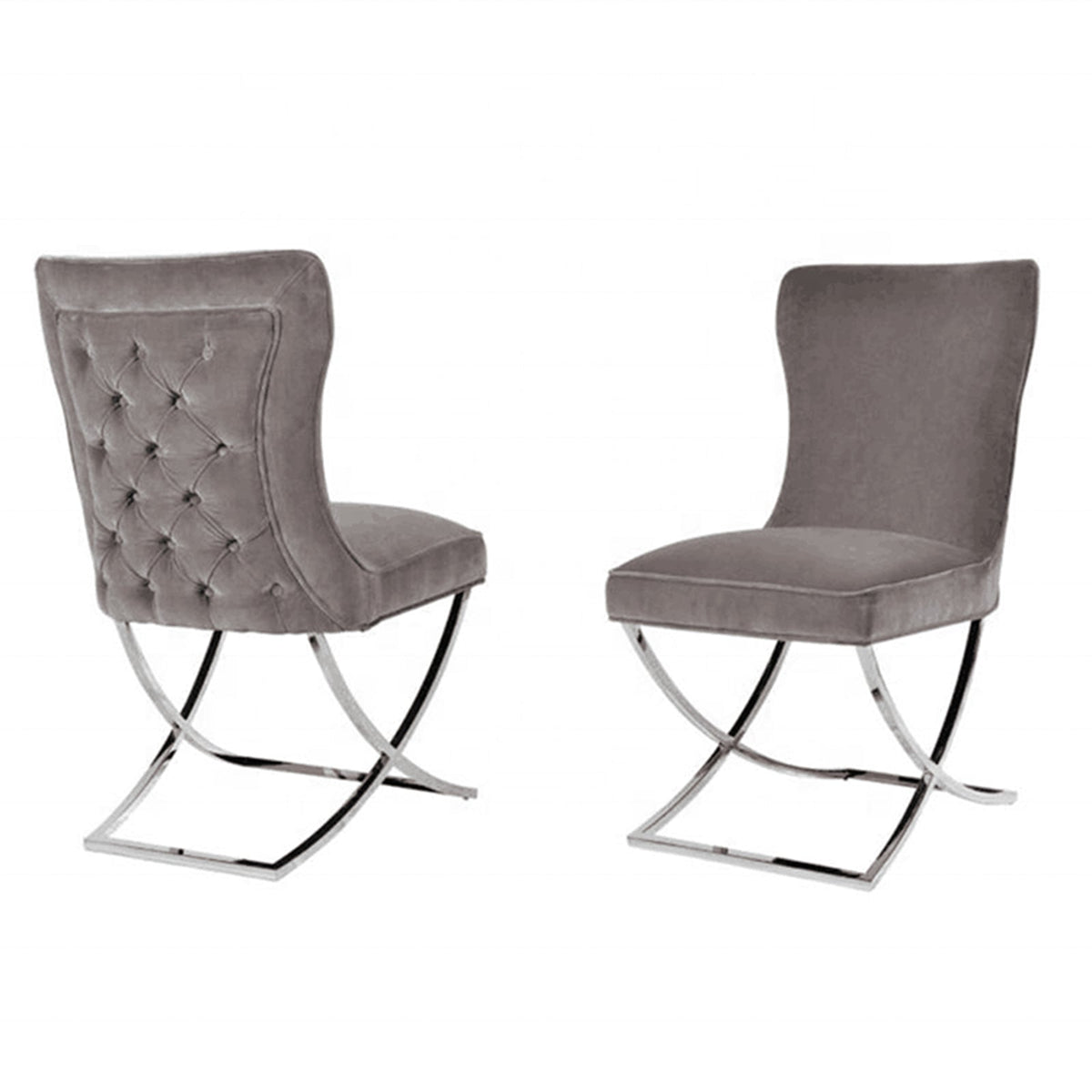 Sebastian Fabric Dining Chair - Grey (Set of 2)